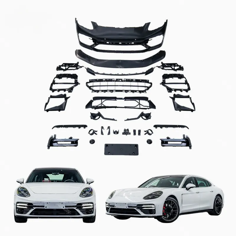 Upgraded Turbo S Body Kit for Porsche for Panamera 971 2017-2023 Front Bumper Diffuser and Side for Panamera with Car Bumpers
