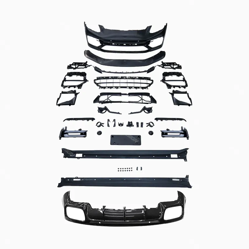 For Panamera 971 PINDUN Turbo S Bodykit Carbon Fiber Bodykit Rear Bumper Lip Diffuser for Porsche Panamera 971