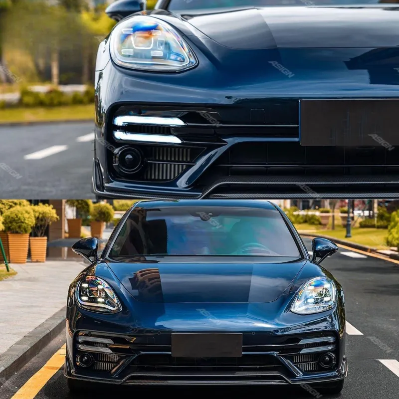 For Panamera 971 PINDUN Turbo S Bodykit Carbon Fiber Bodykit Rear Bumper Lip Diffuser for Porsche Panamera 971