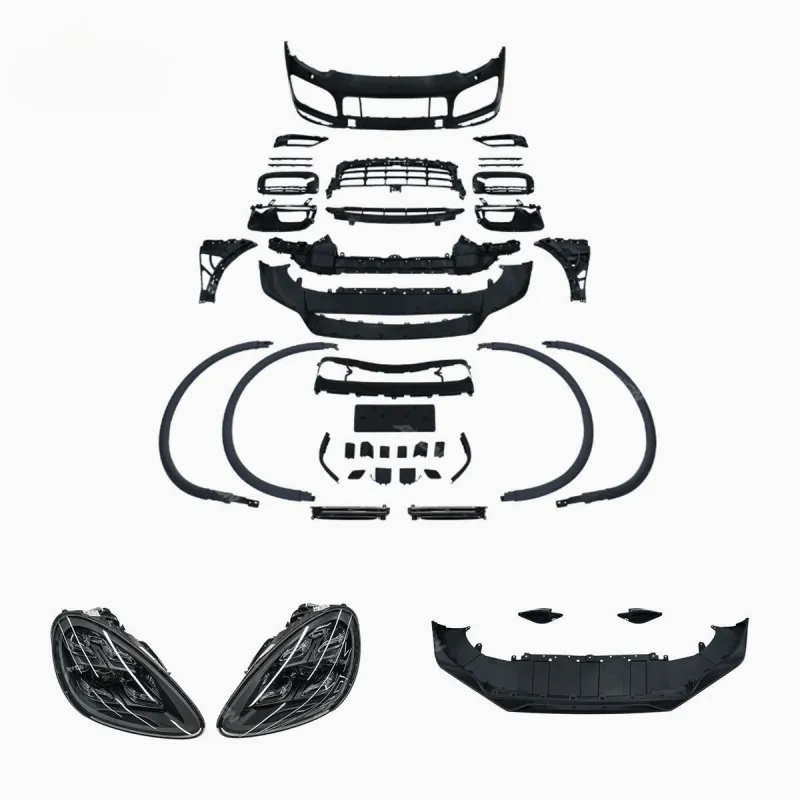 58.1 Upgrade to 958.2 Rear Kit Tailgate 2018 9Y0 Turbo S Front Facelift Bodykit Car Conversion for Porsche Cayenne 958 Body Kit