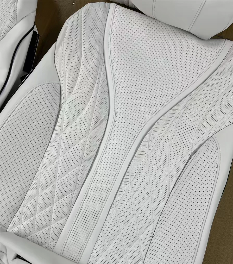 Custom Made for Car Seat Cover for 5 Seats Luxury Genuine Leather Middle Part Original Fit for Mercedes Benz S400l 