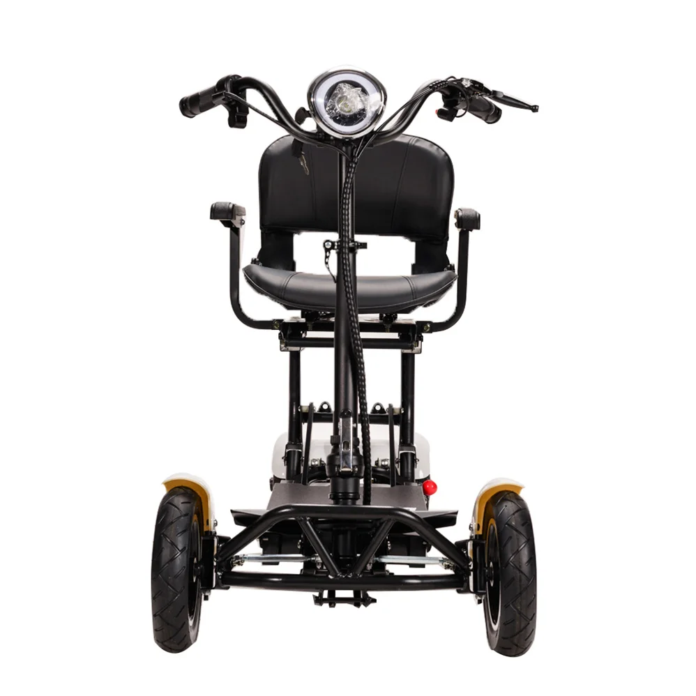 2026 New Four Wheels Compact Foldable Lightest Lithium Battery Handicapped Elderly Patients Mobility Electric Scooter