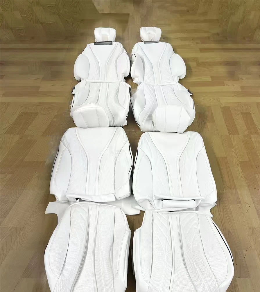 Custom Made for Car Seat Cover for 5 Seats Luxury Genuine Leather Middle Part Original Fit for Mercedes Benz S400l 