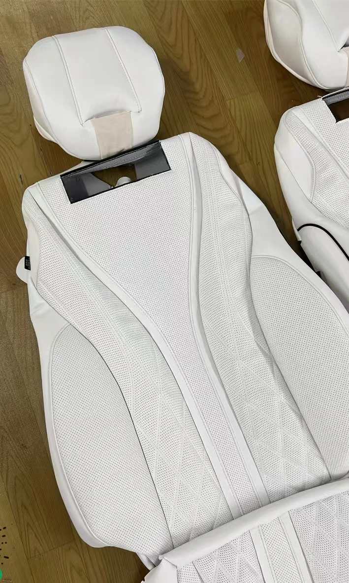 Custom Made for Car Seat Cover for 5 Seats Luxury Genuine Leather Middle Part Original Fit for Mercedes Benz S400l 