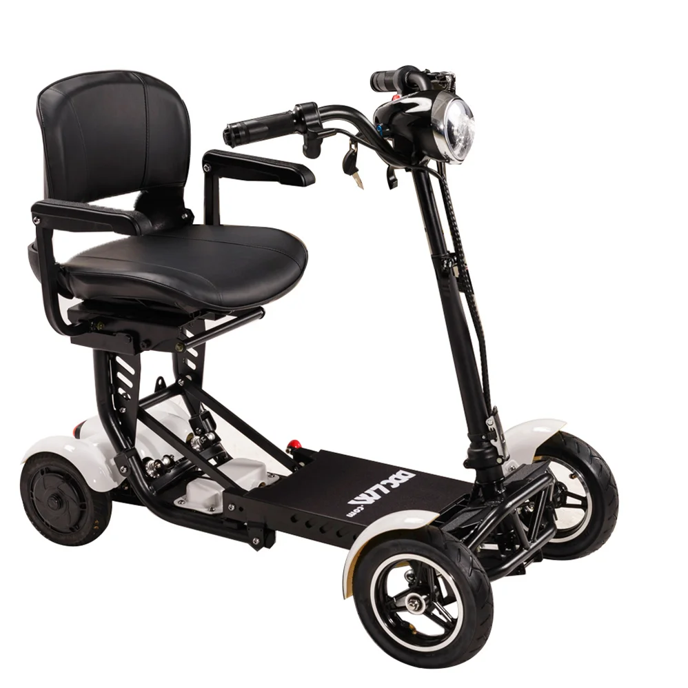 2026 New Four Wheels Compact Foldable Lightest Lithium Battery Handicapped Elderly Patients Mobility Electric Scooter