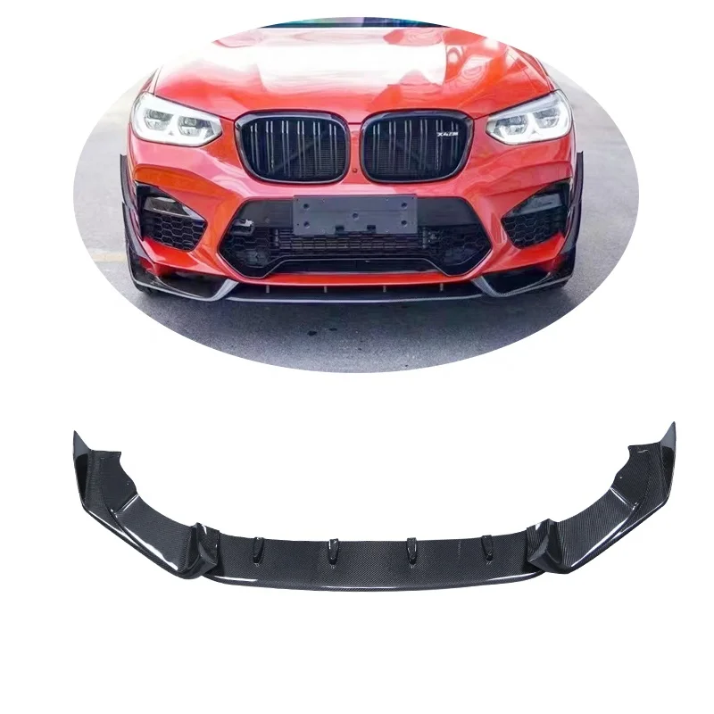 High Quality AE Style Carbon Fibre Body Kit Front Bumper Lip Splitter for BMW X3M F97 X4M F98 2019-2021