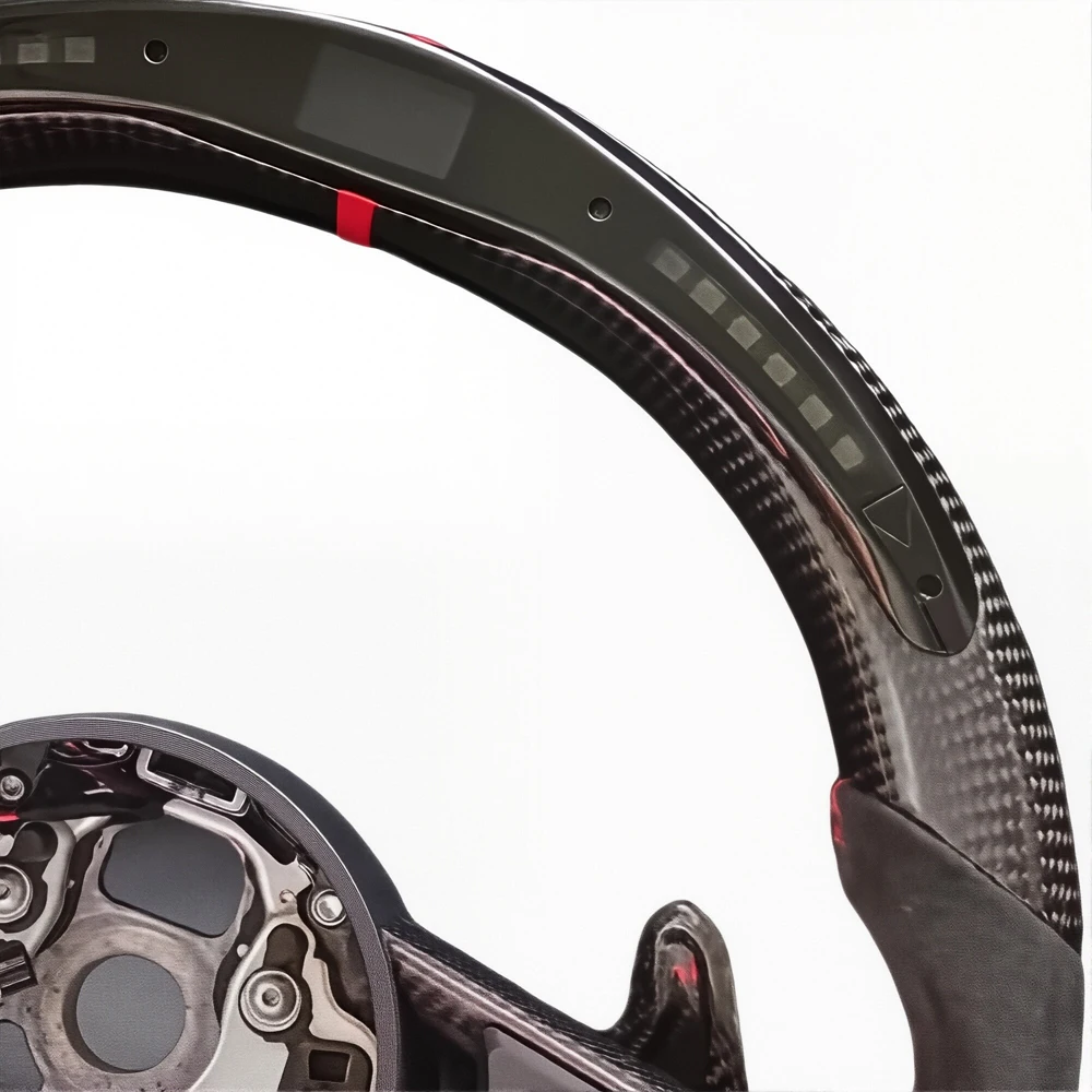 With LED  Sport Style Forged Carbon Fiber Audi Steering WHeel for A7 RS RS3 C7 Q5 Q7 S3 S5 8V B8 B9 S4 Q3 Q8 TT A8