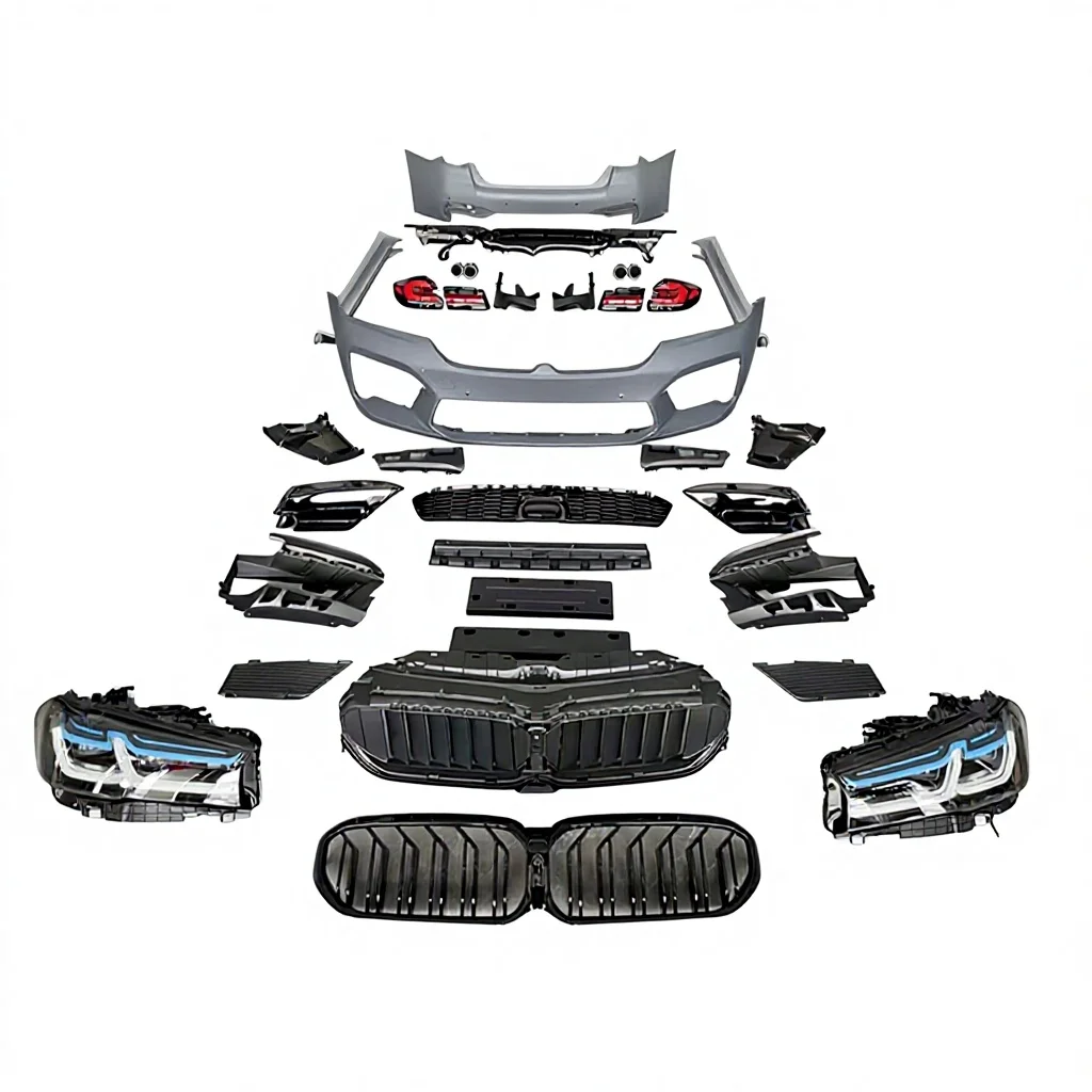 New Arrival G30 to F90 Bodykit LCI M5 Style Upgrade Kit Car Bumpers Led Headlights Taillights 17-20 for BMW 5 Series G30 Bodykit