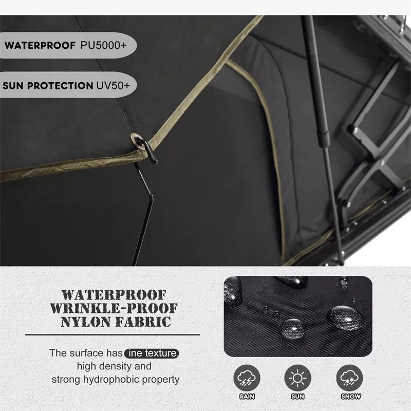 YOLO Wholesale Price One Bedroom Aluminium Hard Shell Rooftop Tent Three/ Four-Season Tube Type Truck Camper Canopy Car Camping