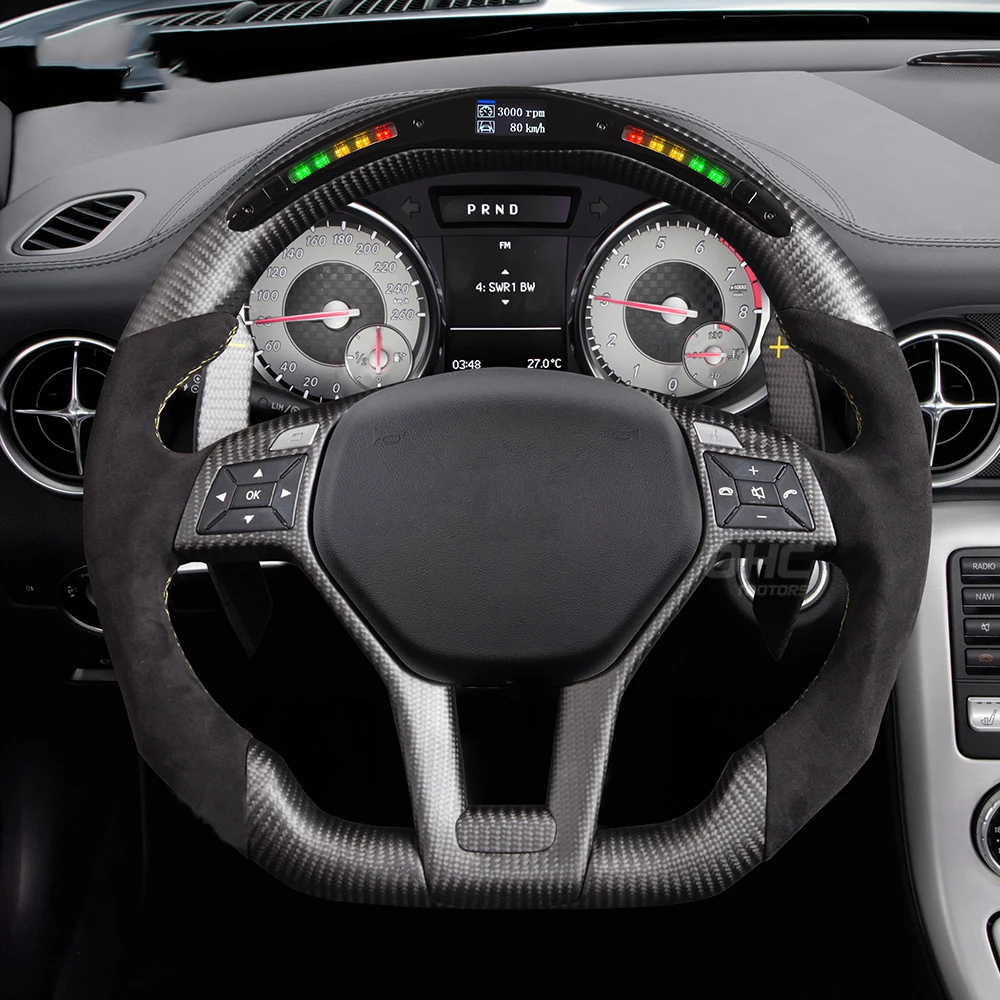 C CLASS W204 C63 W212 W218 W207 W172 SLK Matt Carbon Fiber Steering Wheel for Mercedes Benz AMG Car Steering Wheel