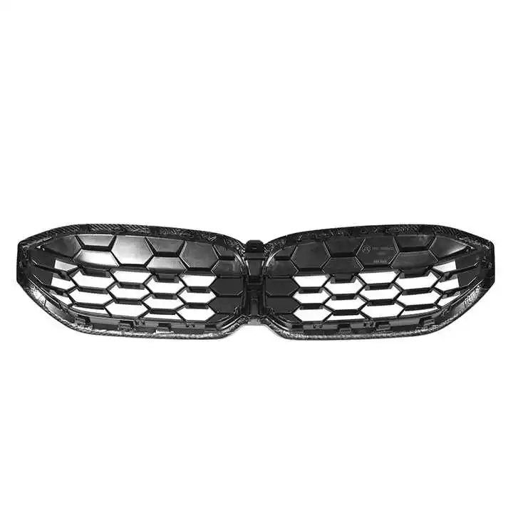 2023+ for BMW 3 Series G20 G28 LCI High-Performance Automotive Glossy Black Carbon Fiber Car Grille Honeycomb Design New Conditi