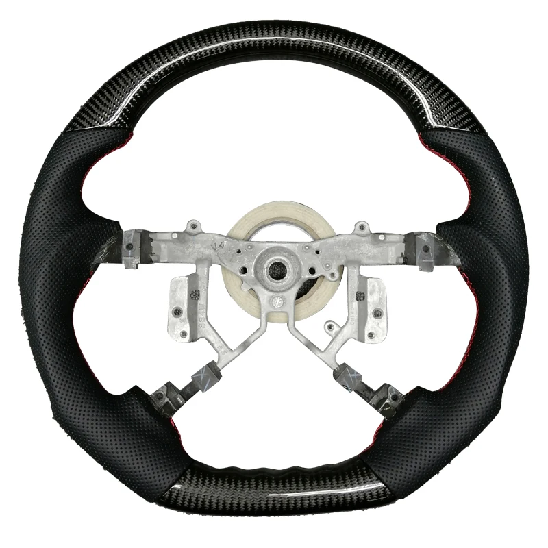 Custom Wood Car Steering Wheel for Toyota Hilux Revo Fortuner Vigo 2011 to 2018 Steering Wheel Carbon Fiber