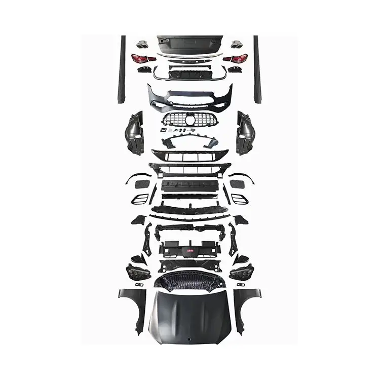 Wide Body Conversion Kit Gloss Black/Carbon Plastic New Retrofit/Upgrade for Mercedes-Benz E-CLASS W212 W213 2010-2015 C63