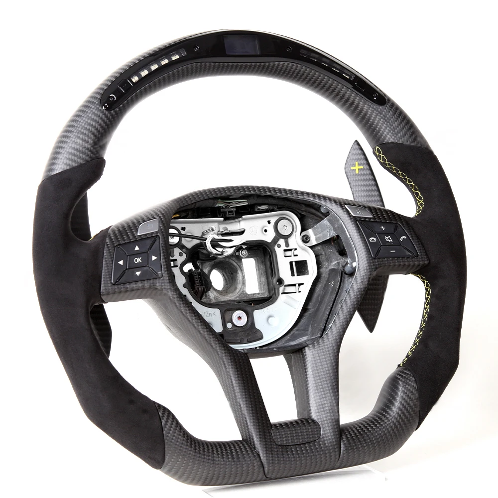 C CLASS W204 C63 W212 W218 W207 W172 SLK Matt Carbon Fiber Steering Wheel for Mercedes Benz AMG Car Steering Wheel