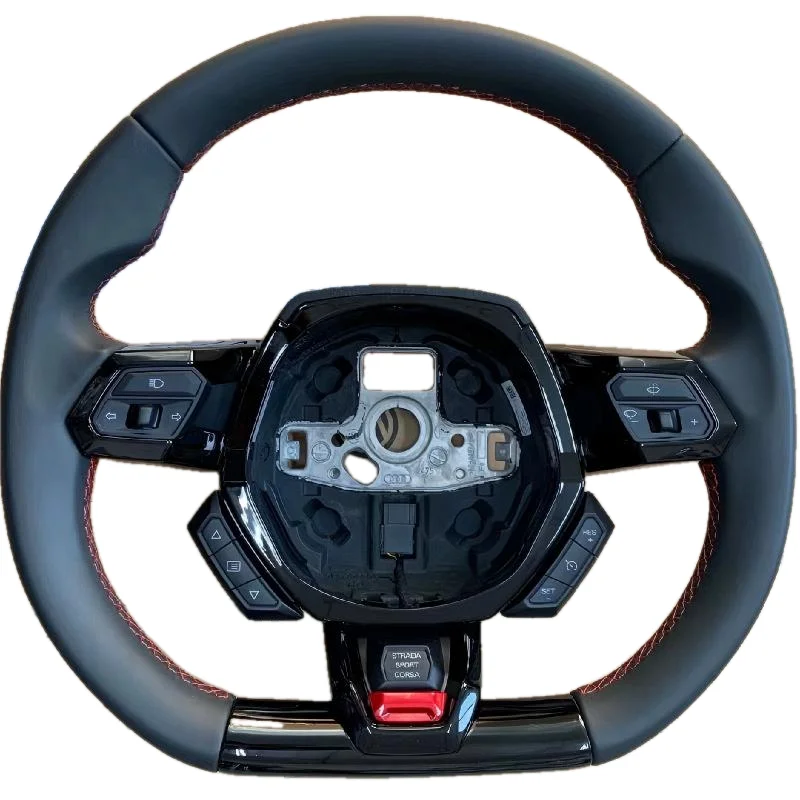 Custom for Lamborghini Huracan Carbon Fiber Sports Steering Wheel Suede Leather Forged Steering Wheel