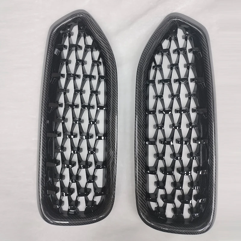 G29 Carbon Fiber Diamond Grill Glossy Black Diamond Style Carbon Front Bumper Grille for BMW Z4 G29 Coupe 2019-2022