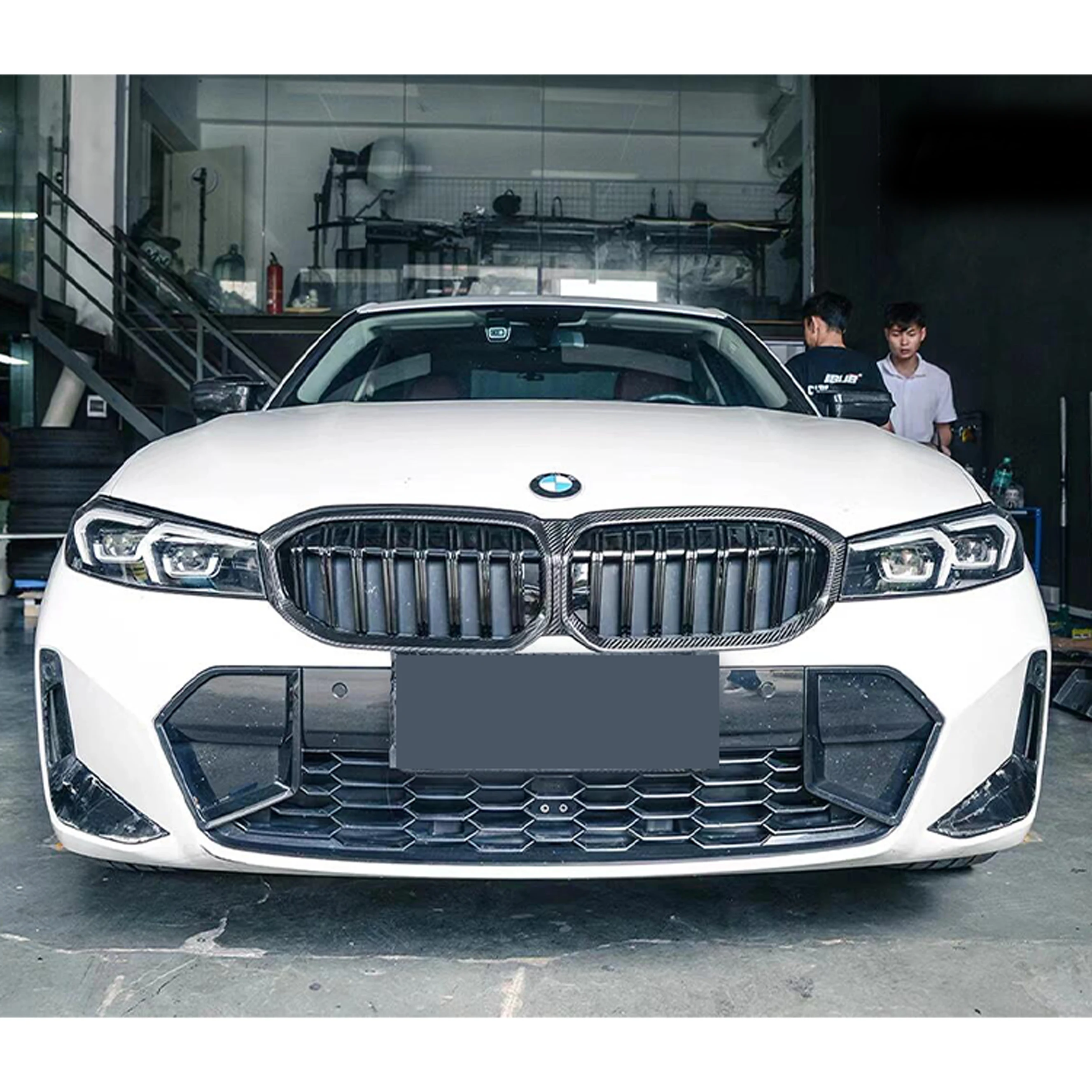 Suitable for 2019-2022 BMW 3 Series G20 G28 High Quality Carbon Fiber Double Bar Grille