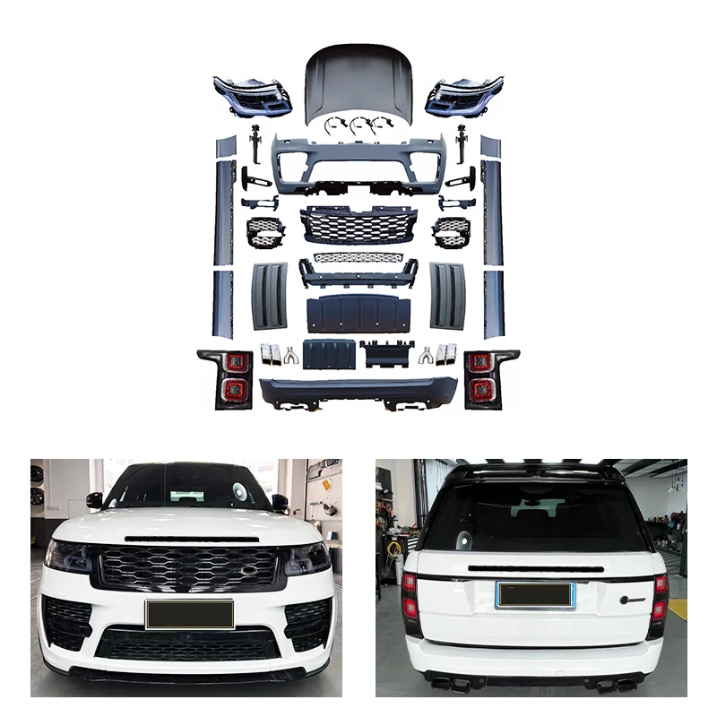 2013-2017 Upgrade 2018-2022 Front Bumper Rear Bumper Headlights Taillights Body Kit for Range Rover Executive Upgrade SVO