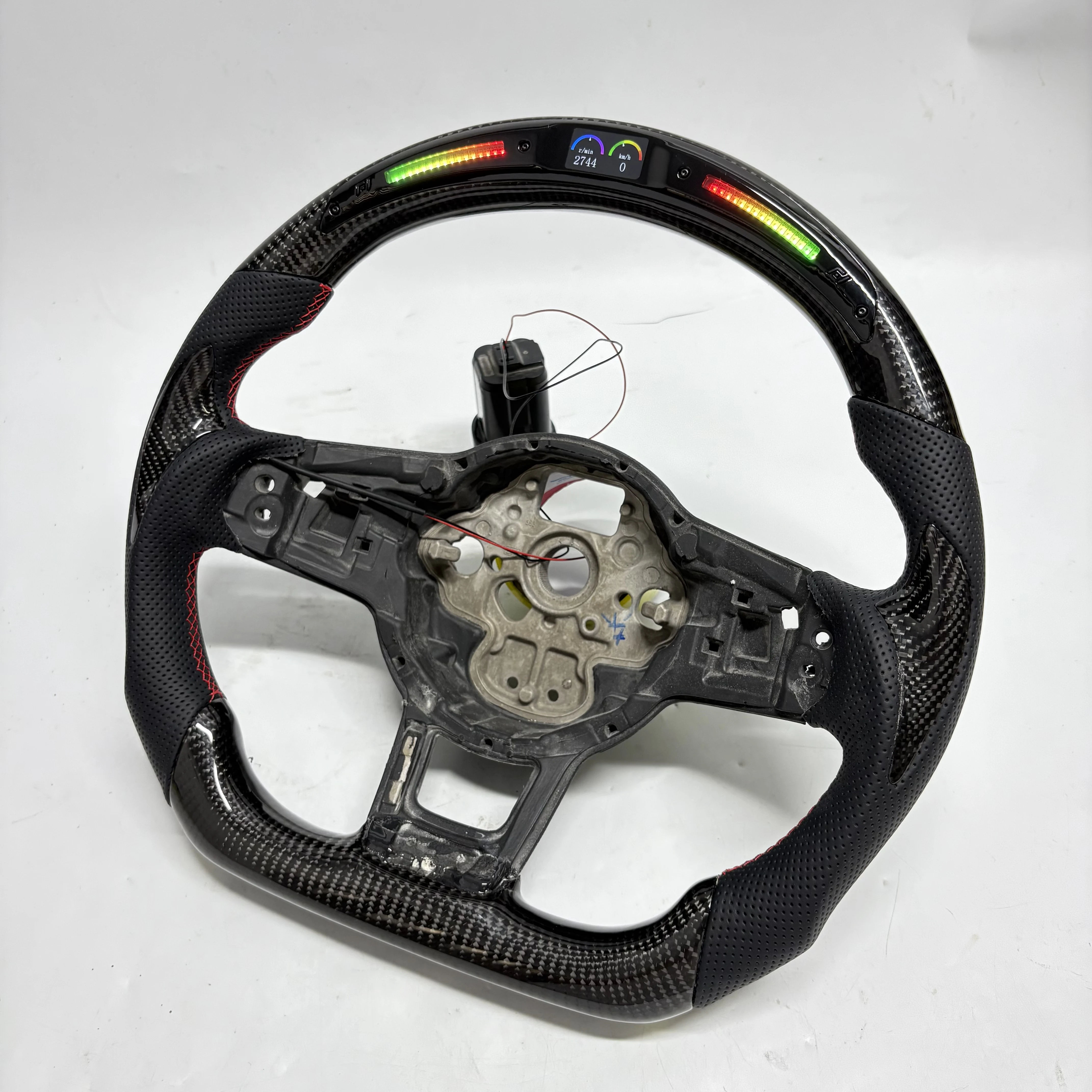 Carbon Fiber VW/Volkswagen MK7 LED Steering Wheel for Polo GTI R GTD GTE Golf 7 7.5 Passat CC R-Line Arteon Jetta