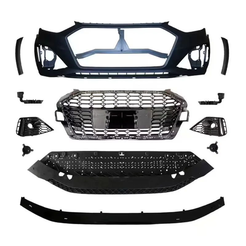 Car Allroad A4 S4 B9.5 Front Bumpers Body Kit RS4 Style Front Bumper Assembly for Audi A4 S4 Allroad 2020-2024 B9.5 RS4 Style