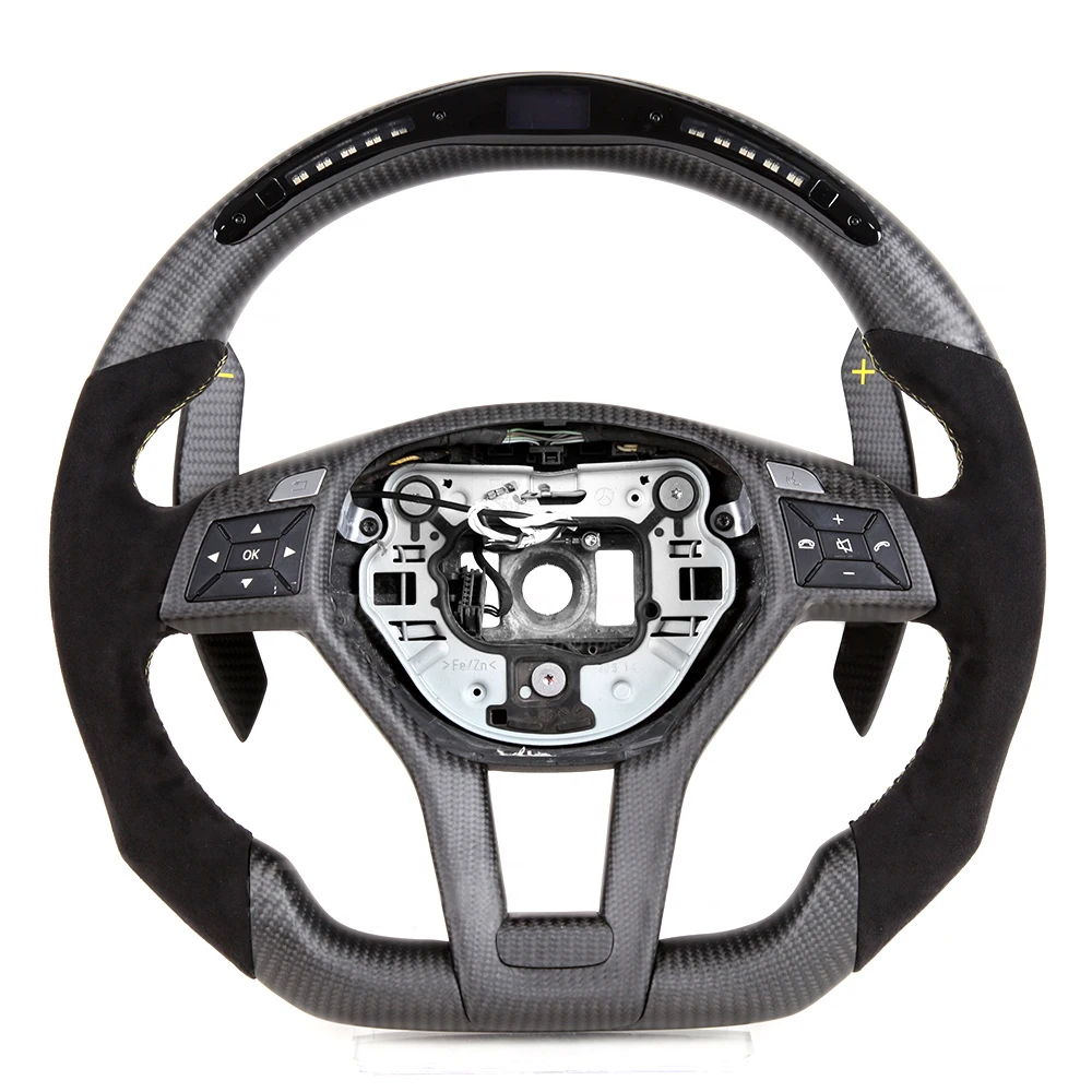 C CLASS W204 C63 W212 W218 W207 W172 SLK Matt Carbon Fiber Steering Wheel for Mercedes Benz AMG Car Steering Wheel