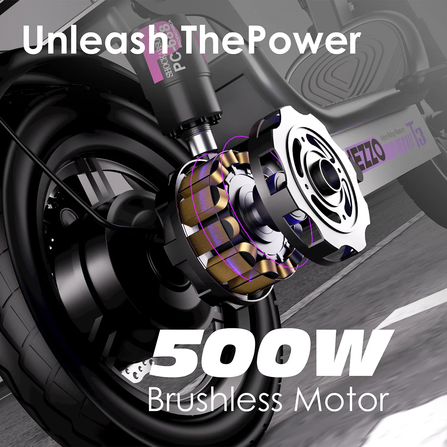 JYOP T3 500W 200kg Foldable Brushless Motor 15AH Lithium Battery 31-40km Range Digital Control Suspension Pet Electric Scooter