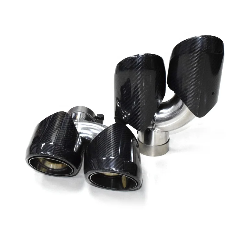 1 Pair Carbon Fiber Exhaust Tip for Porsche Macan 2014-2018 Exhaust Pipe Muffler Tailpipe Exhaust System Nozzle