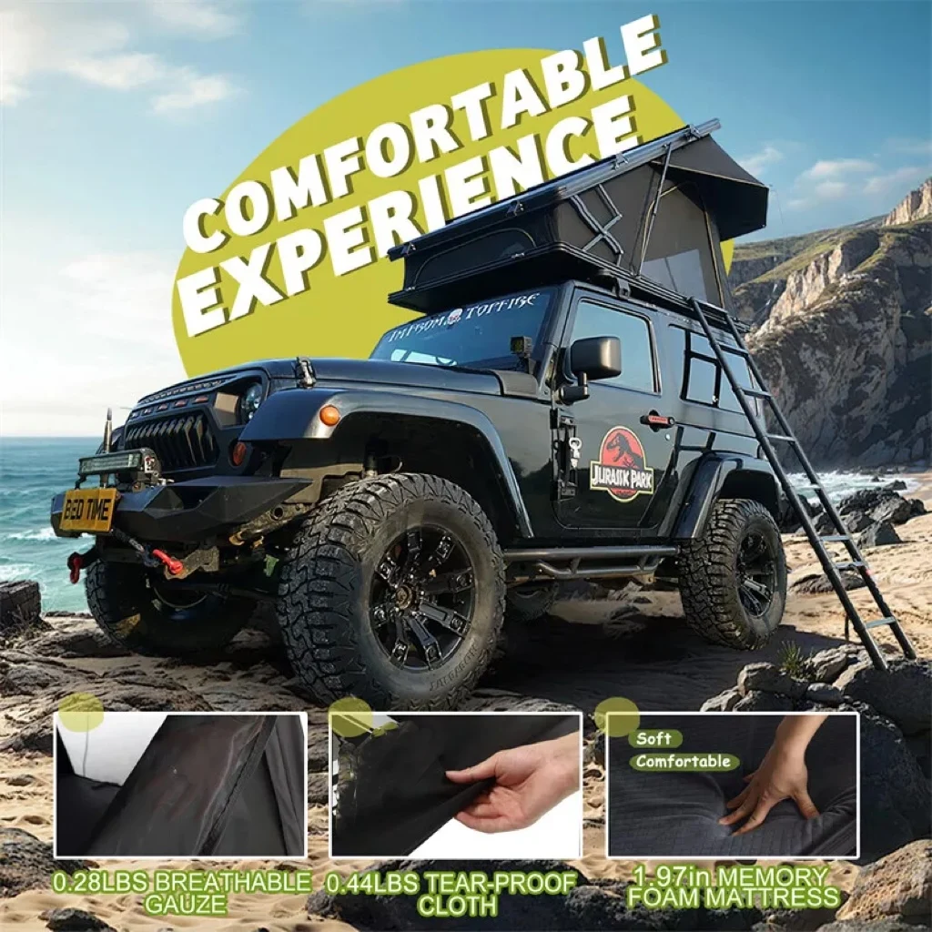 YOLO Wholesale Price One Bedroom Aluminium Hard Shell Rooftop Tent Three/ Four-Season Tube Type Truck Camper Canopy Car Camping