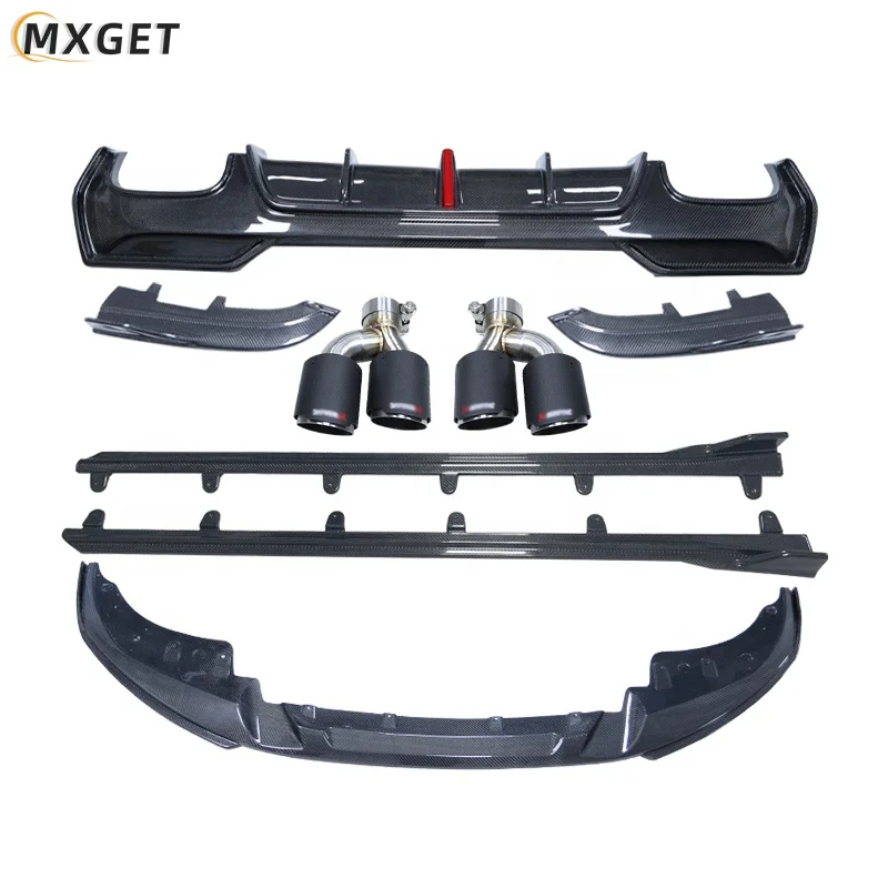 G22 425i 430i Carbon Fiber Front Lip Side Skirt Diffuser Body Parts Body Kits for BMW 4 Series  G22 Sports 2021+