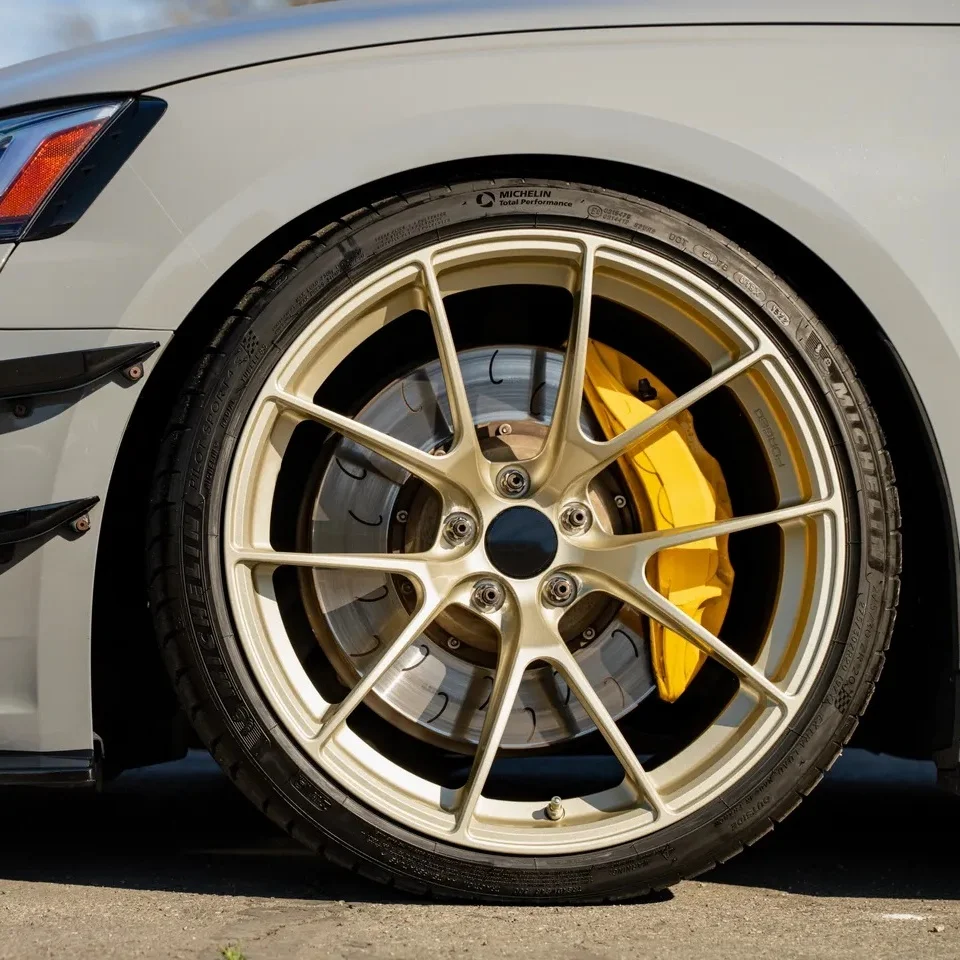 PENGZHEN VS-5RS Wheels Matte Forged Gold 5x112 18 19 Inch Lightweight for BMW F30 M2 F87 Corvette for Toyota Passenger Cars