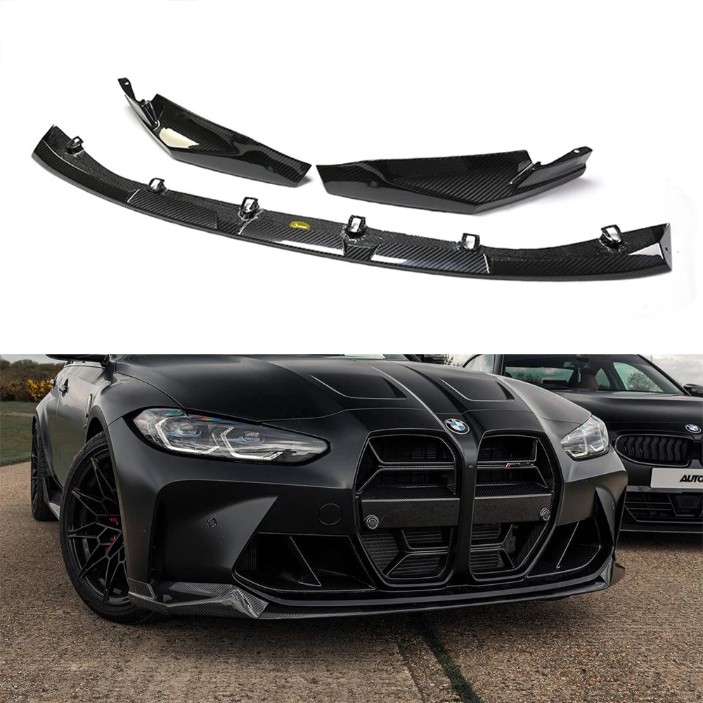 For BMW M3 M4 G80 G82 G83 2021-2024 Genuine Dry Carbon Fiber MP Front Lip Front Bumper Front Shovel Automotive Spoiler Body Kit