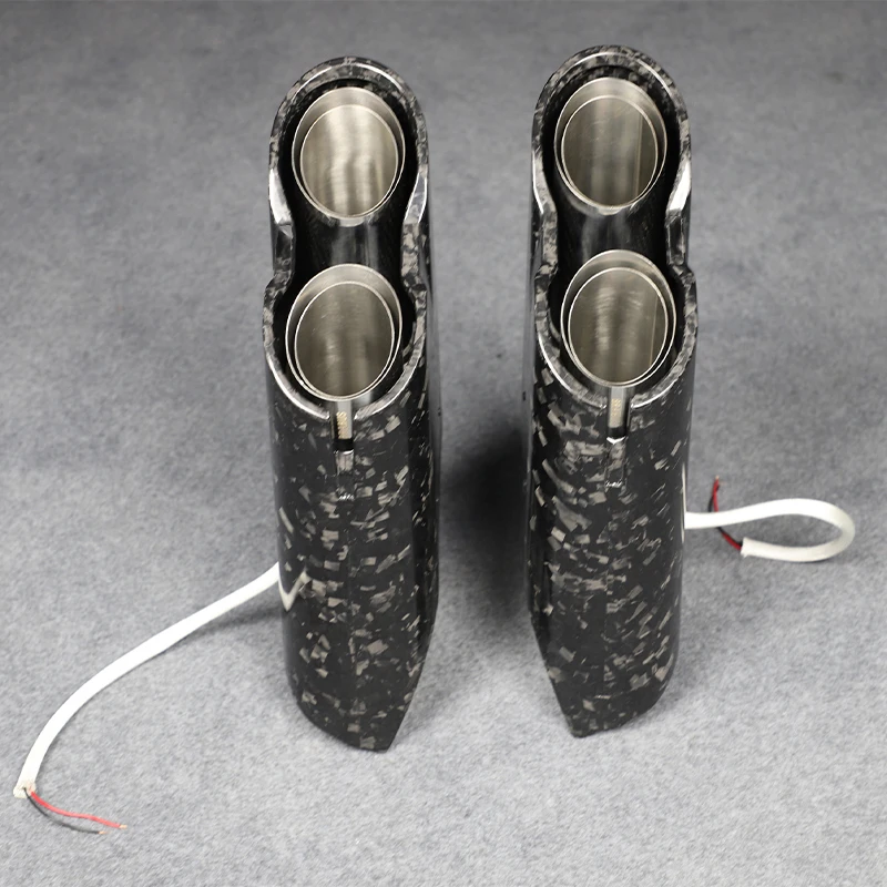 Car Upgrade Carbon Fiber Shine Straight Pipe Exhaust Tailpipe New Condition Fit for Benz 2002-2016 AMG G63 W464