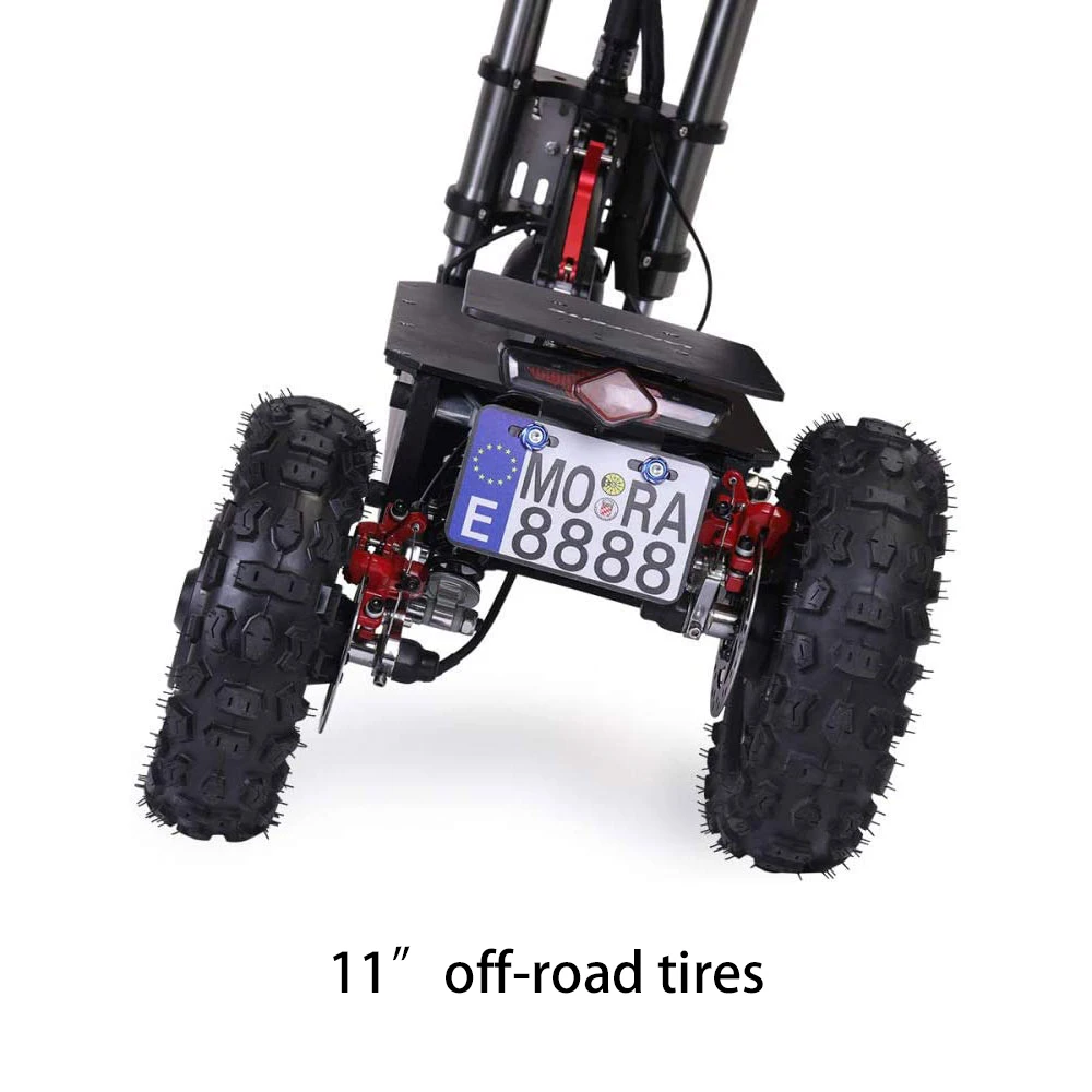 3 Wheel Big Power Monster 3600W Dual Motor Three Motor Off Road Adult Electric Scooter With Tail Box