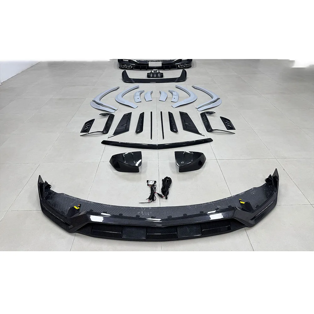 Auto Upgrade Bodykit for Escalade M Style Carbon Body Kit Car Upgrade Front Lip Over Fenders Hood Vent Rear Wing New Auto Parts