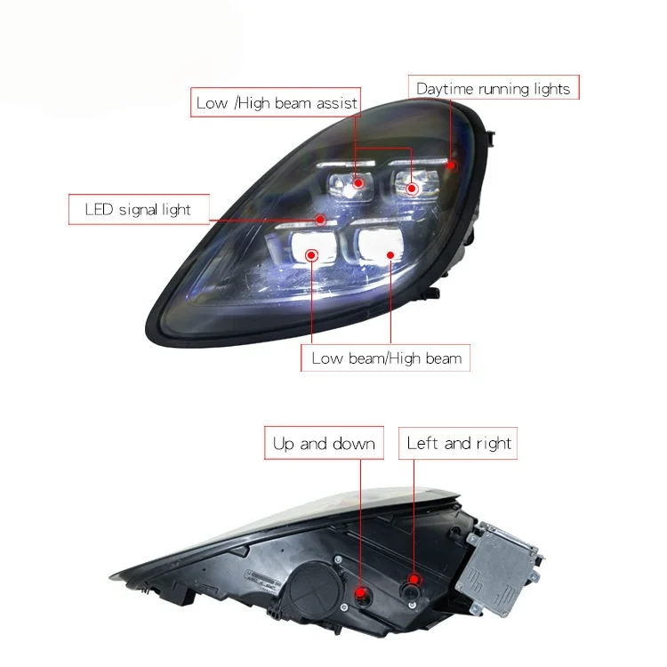 For 2013-2015 981 Upgrade to 2025 Pdls Porsche Boxster ,Cayman LED Headlight