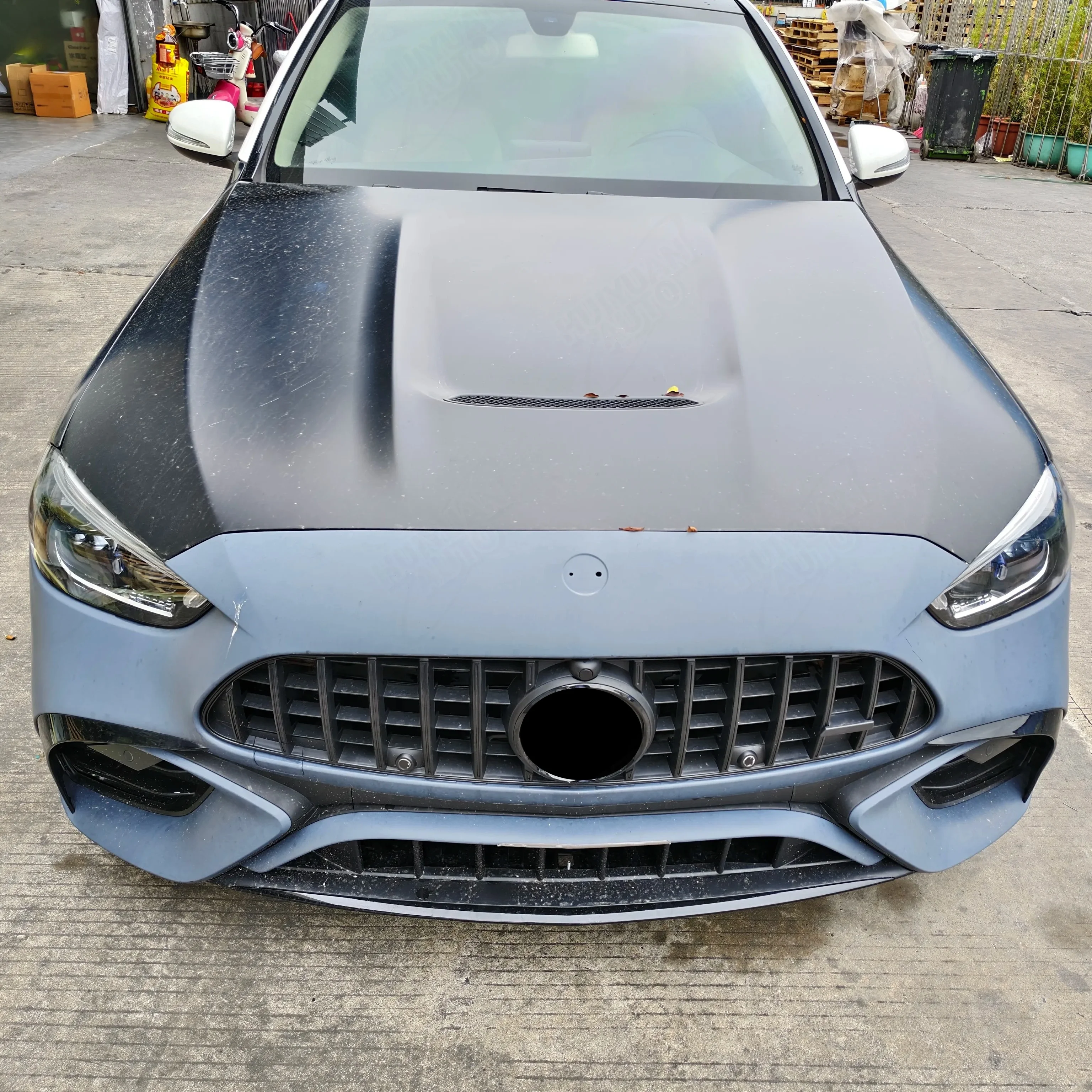 Auto Modification Conversion Old to New Body Kit for Mercedes-Benz C-Class W205 2015-2021 Upgrade to 2025 W206 C63 AMG Assembly