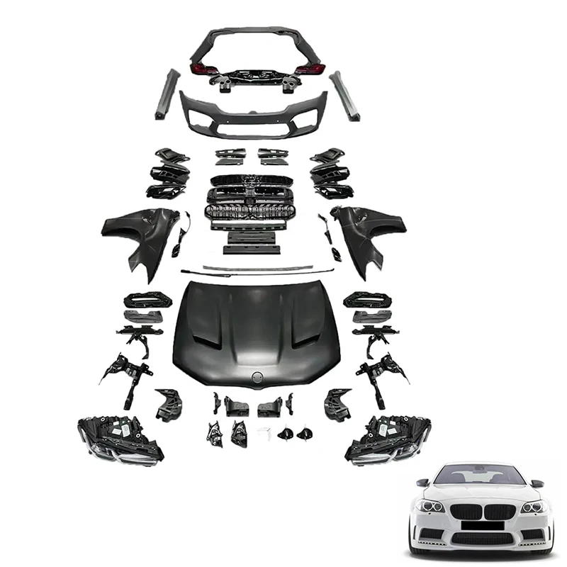  Hood Fender Front Rear Bumper Lip M5 Full Conversion Body Kit for Bmw 5 Series F10