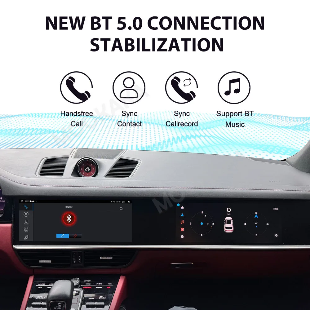 Dual 12.3 Inch Android 14 for Porsche Cayenne 2018-2023 Multimedia Car Radio Stereo Auto Carplay Head Unit Monitor Video
