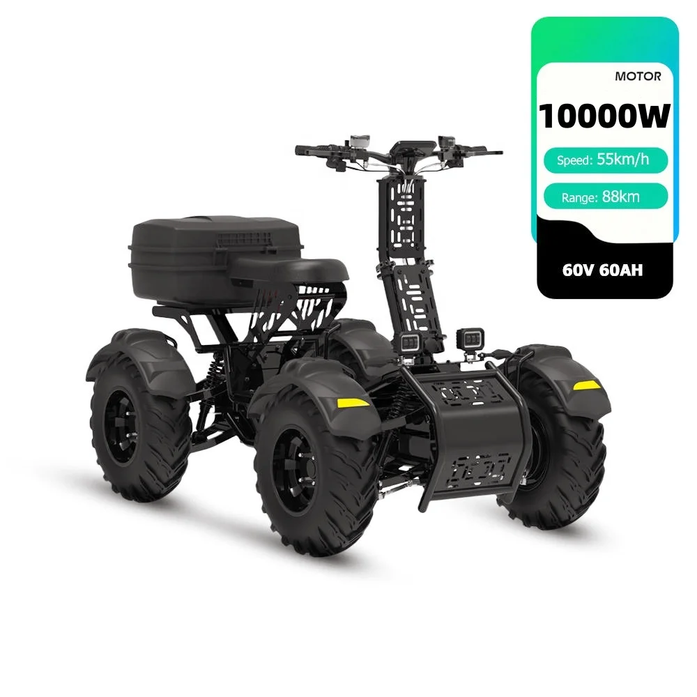 2025 Hot Sale Unisex 60V 60Ah Foldable Stainless Steel Golf Cart Scooter Popular Off-Road Mobility Smart Trolleys Four-Wheel