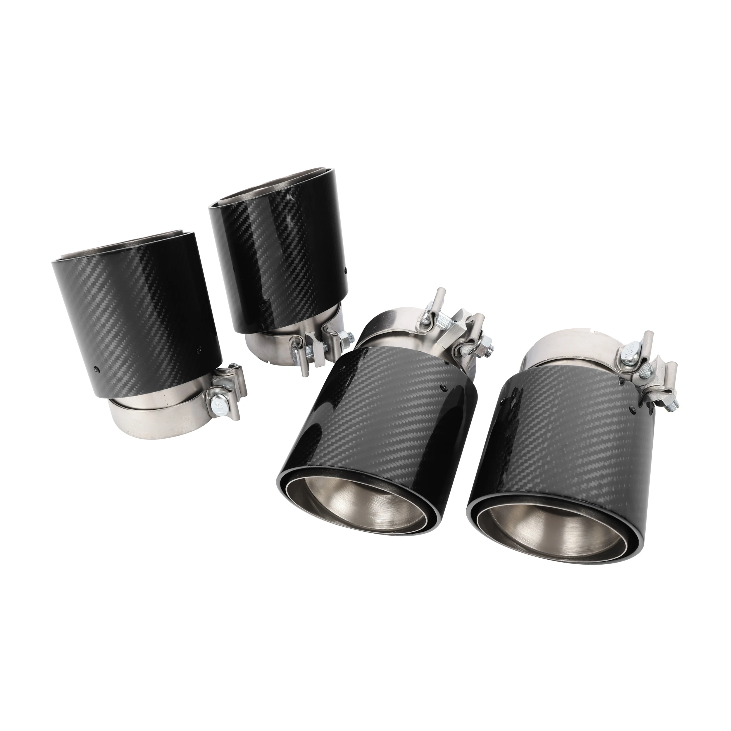 G90 Rear Tail Throat 4PCS Gloss Black Exhaust Pipe for BMW M5 G90 4-Door 2025+ G90 OEM Style Tail Throat