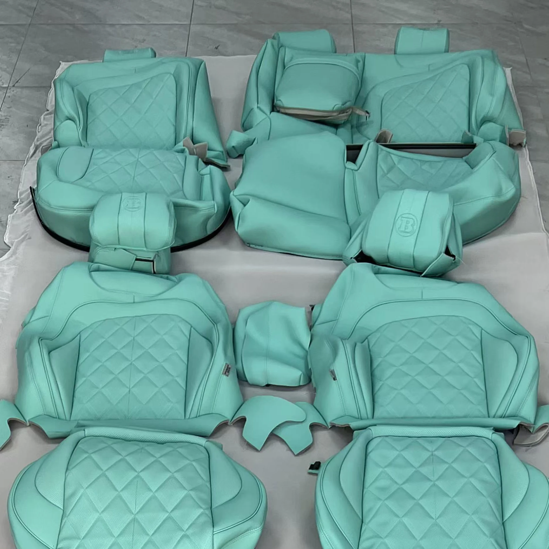New Design Luxury Original Car Seat Cover Diamond Stitching Custom Fit Leather Car Seat Covers for Mercedes Benz G Class W463