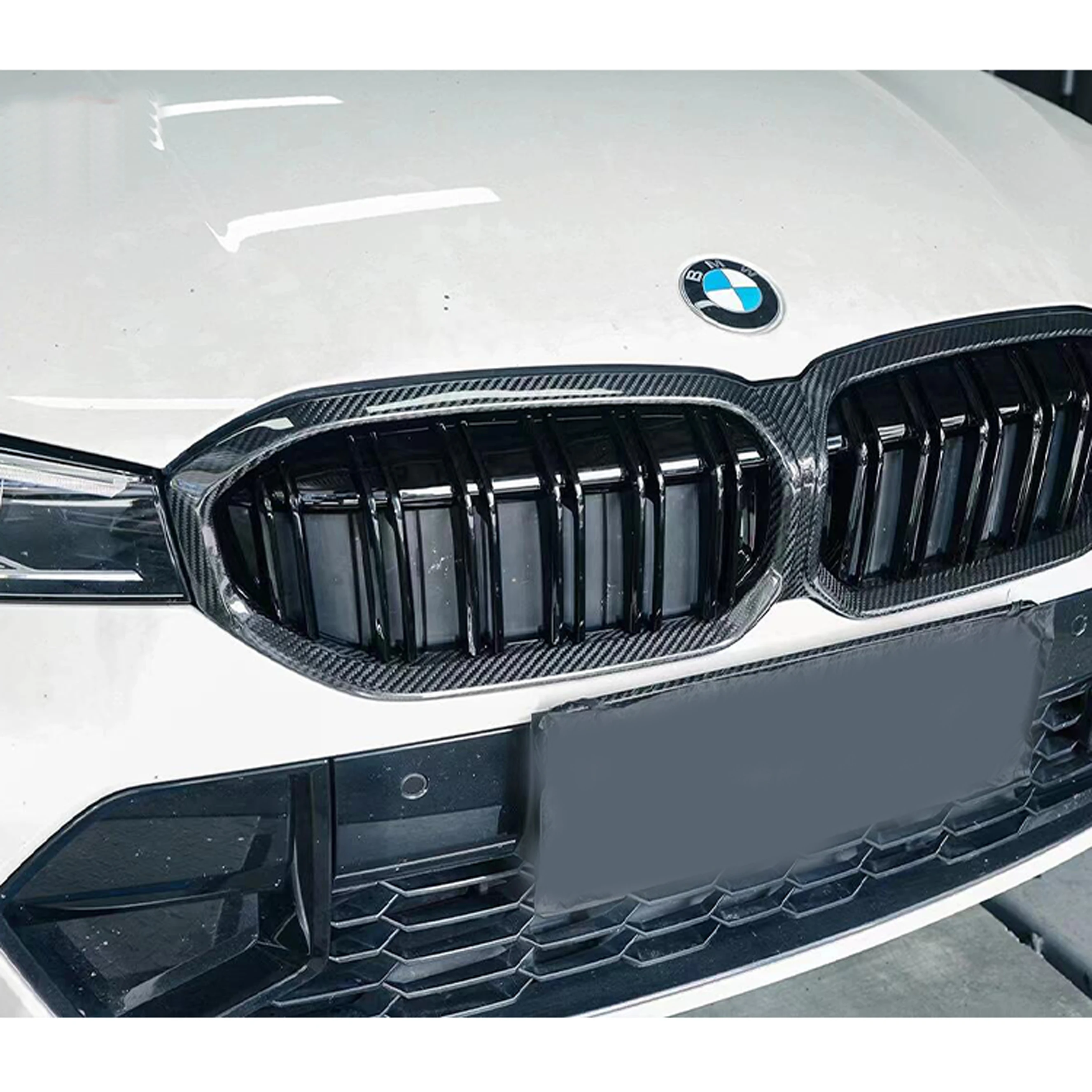 Suitable for 2019-2022 BMW 3 Series G20 G28 High Quality Carbon Fiber Double Bar Grille