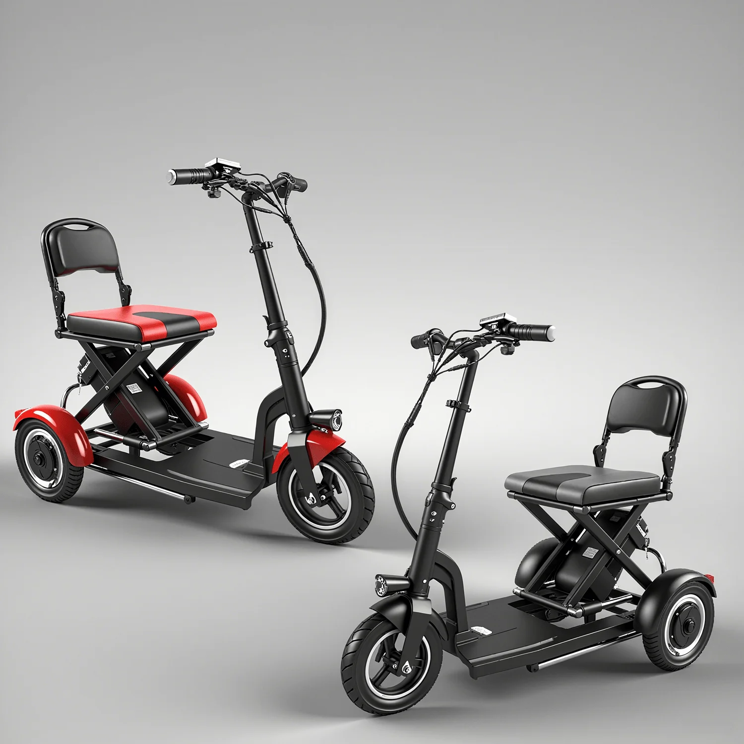 Adult 3-Wheel Power Electric Mobility Scooter 500W Lithium Battery Single Seat for Elderly Use