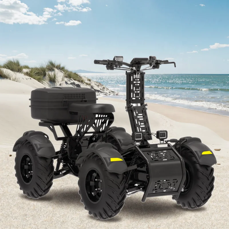 2025 Hot Sale Unisex 60V 60Ah Foldable Stainless Steel Golf Cart Scooter Popular Off-Road Mobility Smart Trolleys Four-Wheel