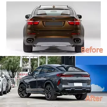 Hot Sell Auto Parts Car Exterior Decoration Front Rear Bumper Kit for B-mw X6 E71 2008-2014 Old Upgrade To New Bodykit