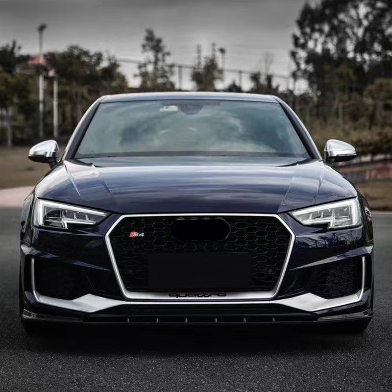 2017-2019 A4 S4 B9 Replacement RS4 style Front bumper and grill Modification Upgrade front bodykit fitment for adui A4 S4 B9