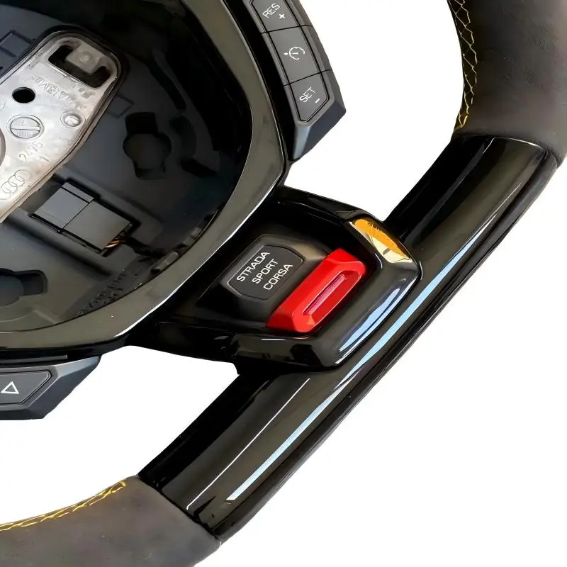 Custom for Lamborghini Huracan Carbon Fiber Sports Steering Wheel Suede Leather Forged Steering Wheel