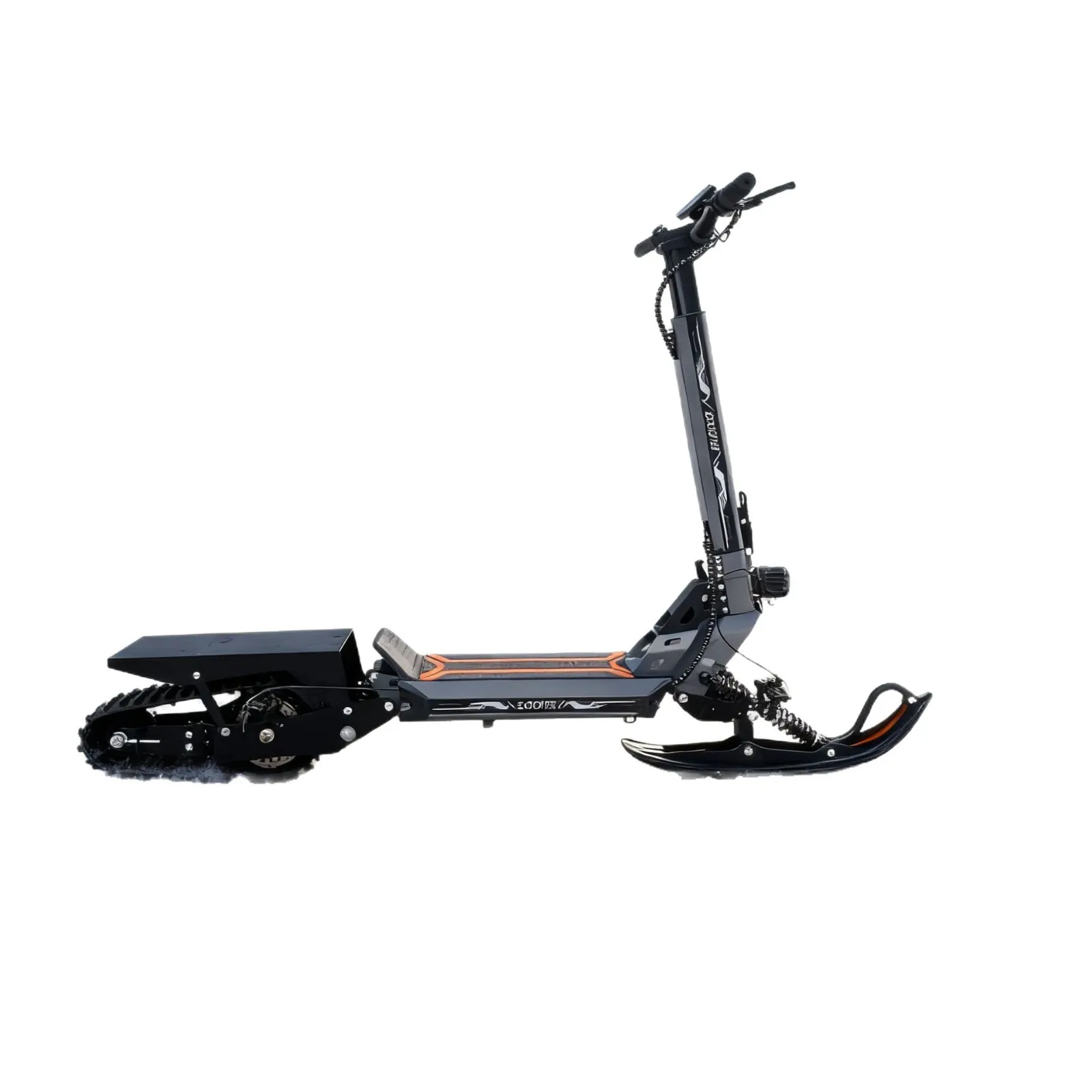 New Adult Electric Snowmobile Ski Bike Winter Ice Sled Anti-Skid Track Snowboard 48V 200kg Load Capacity