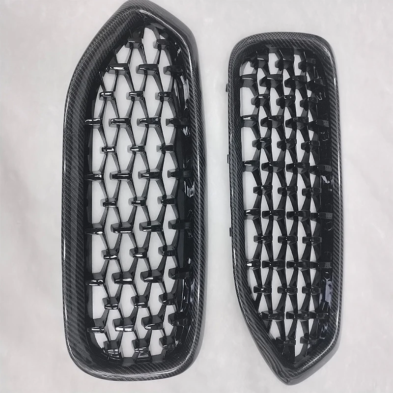 G29 Carbon Fiber Diamond Grill Glossy Black Diamond Style Carbon Front Bumper Grille for BMW Z4 G29 Coupe 2019-2022