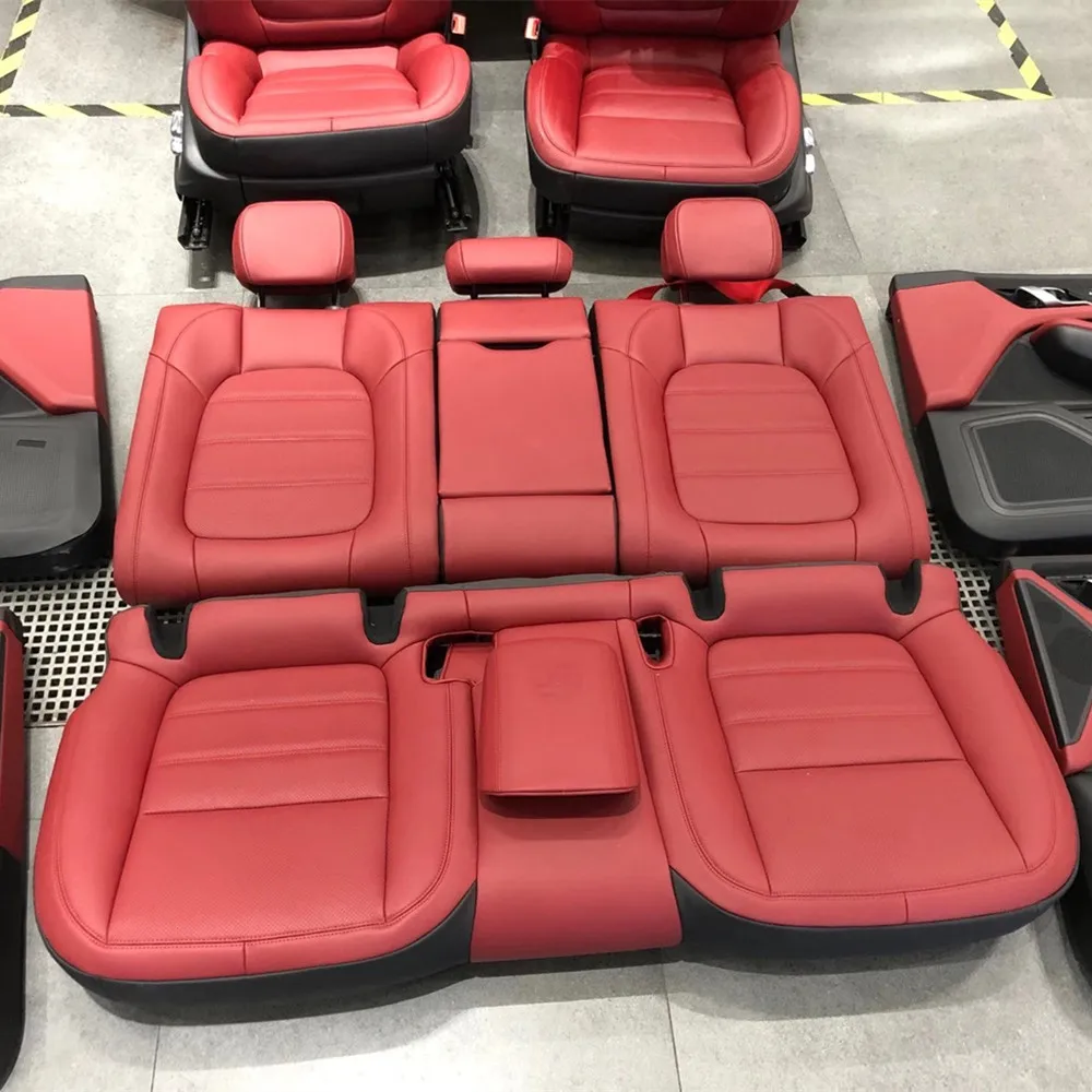 Full Set Luxury Leather Seat Cover Customized Colors Patterns and Logos for Cayenne 957 958 9Y0 Panamera 970 971 Macan 911